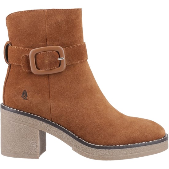 Hush Puppies Fearne Suede Women's Tan Heeled Ankle Boots - Image 5