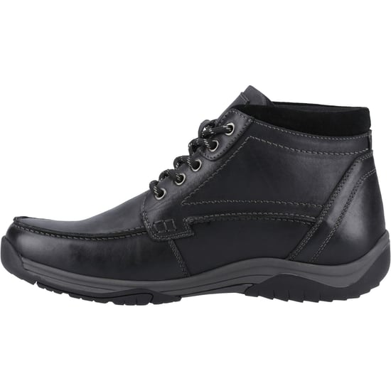 Hush Puppies Daryl Leather Men's Black Ankle Boots - Image 4