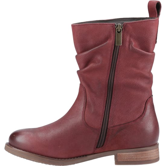 Hush Puppies Emilia Leren Dames Bordeau Winter Midlaarzen - Image 4