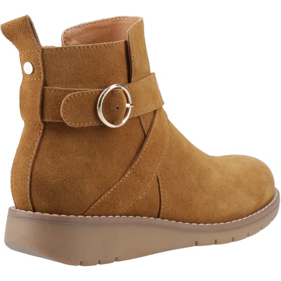 Hush Puppies Lyra Suede Women's Tan Winter Ankle Boots - Image 2