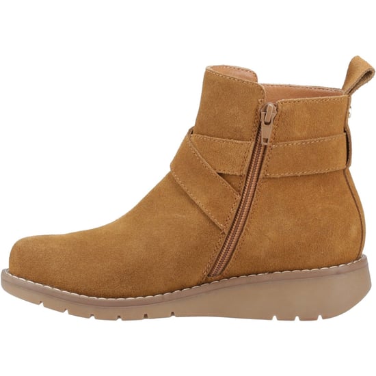 Hush Puppies Lyra Suede Women's Tan Winter Ankle Boots - Image 4