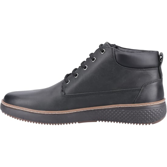 Hush Puppies Kian Läder Herr Svarta Ankelstövlar - Image 4
