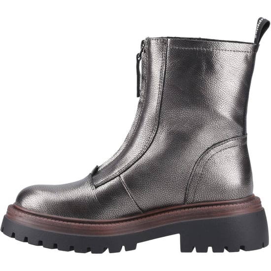 Hush Puppies Roxanna Leren Dames Pewter Laarzen - Image 4