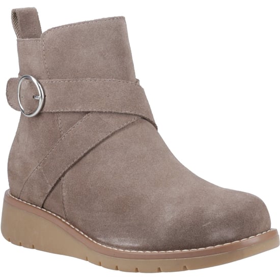 Hush Puppies Lyra Suède Dames Taupe Winter Enkellaarzen - Image 1