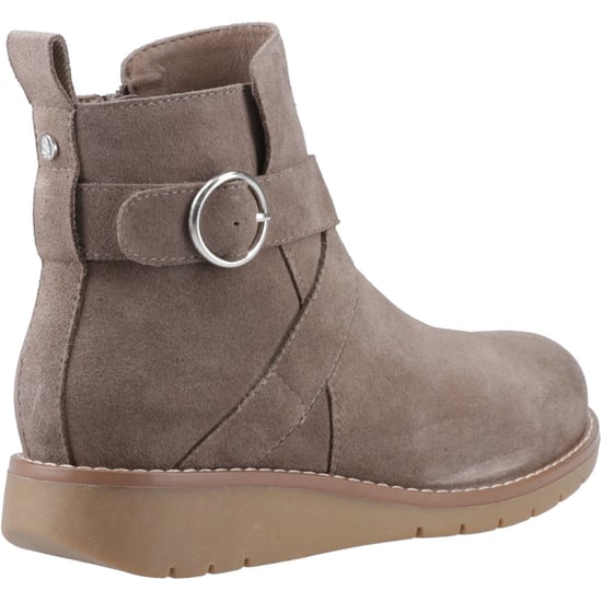Hush Puppies Lyra Suède Dames Taupe Winter Enkellaarzen - Image 2