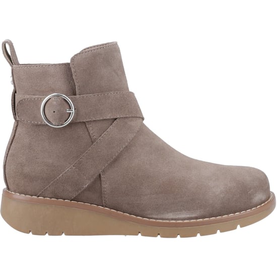 Hush Puppies Lyra Suède Dames Taupe Winter Enkellaarzen - Image 5