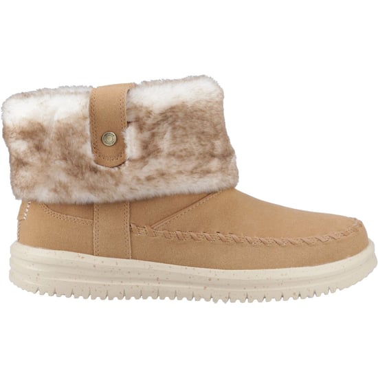 HEYDUDE Camden Cuff Classic Cozy Polyester Dam Cognac Vinter Ankelstövlar - Image 5