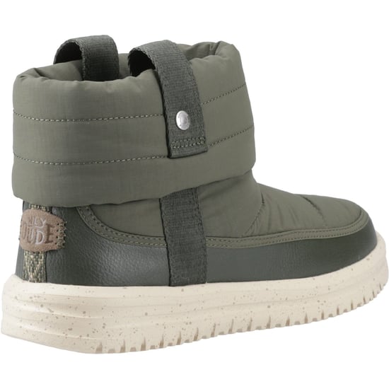 HEYDUDE Camden Cuff Nylon Quilt Nylon Dames Donkergroene Winter Enkelboots - Image 2