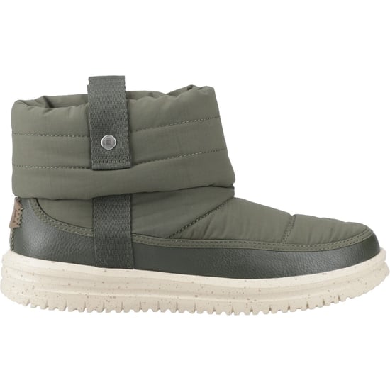 HEYDUDE Camden Cuff Nylon Quilt Nylon Dames Donkergroene Winter Enkelboots - Image 5