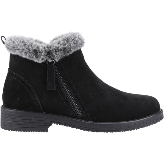 Hush Puppies Marnie Suède Dames Zwarte Winter Enkellaarzen - Image 5