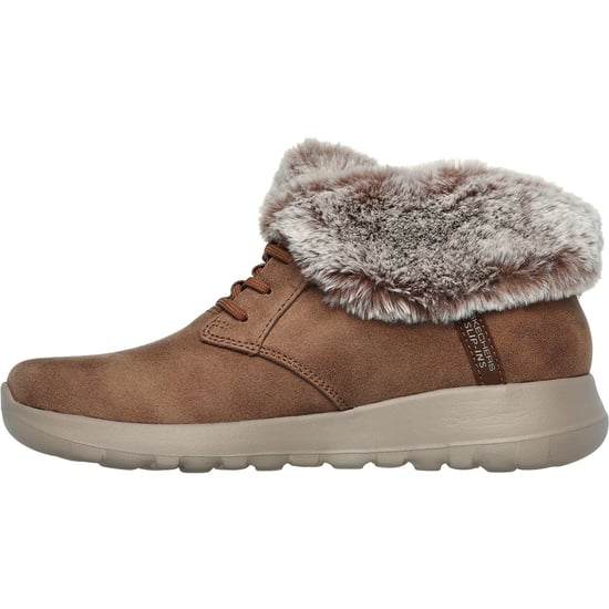 Skechers On-the-GO Joy Cozy Charm Polyester Damernas Kastanjebruna Vinterankelstövlar - Image 3