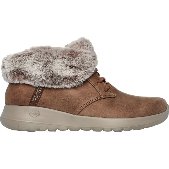 Skechers On-the-GO Joy Cozy Charm Polyester Damernas Kastanjebruna Vinterankelstövlar - Image 4