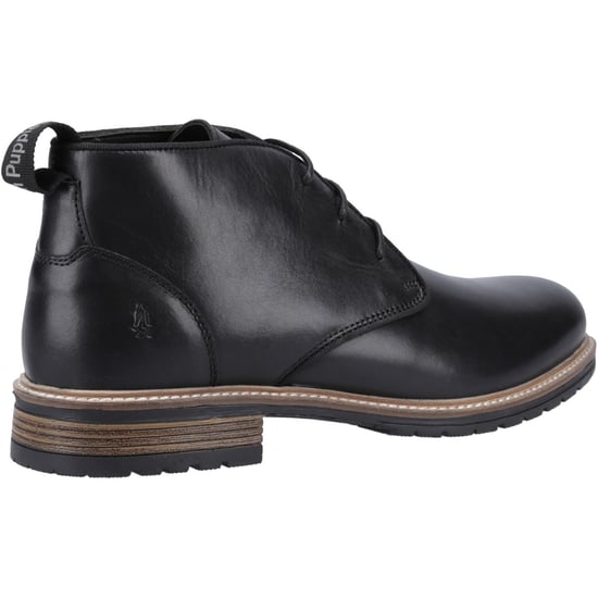 Hush Puppies Ricky Läder Herr Svarta Ankelstövlar - Image 2