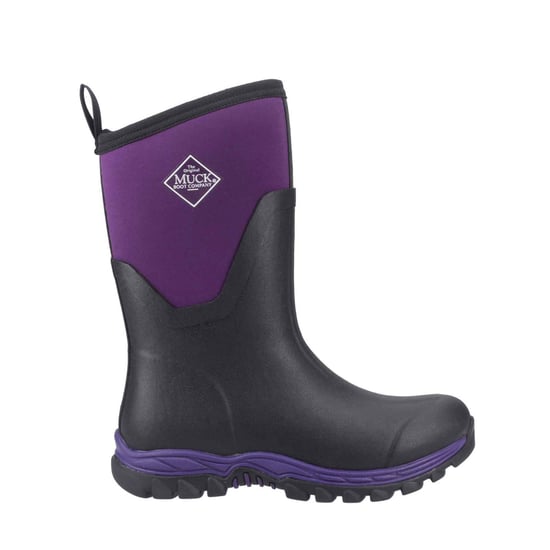 Muck Boots Arctic Sport II Mid Rubber Dames Zwarte/Acai Winter Halflange Laarzen - Image 6