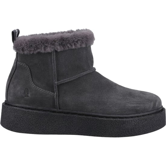 Hush Puppies Becca Dames Suède Winter Enkellaarzen In Antraciet - Image 4