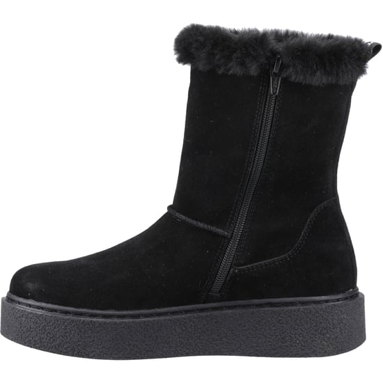 Hush Puppies Becca Mid Mocka Kvinnors Svarta Stövlar - Image 4