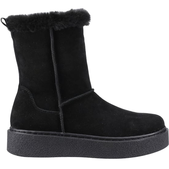 Hush Puppies Becca Mid Mocka Kvinnors Svarta Stövlar - Image 5