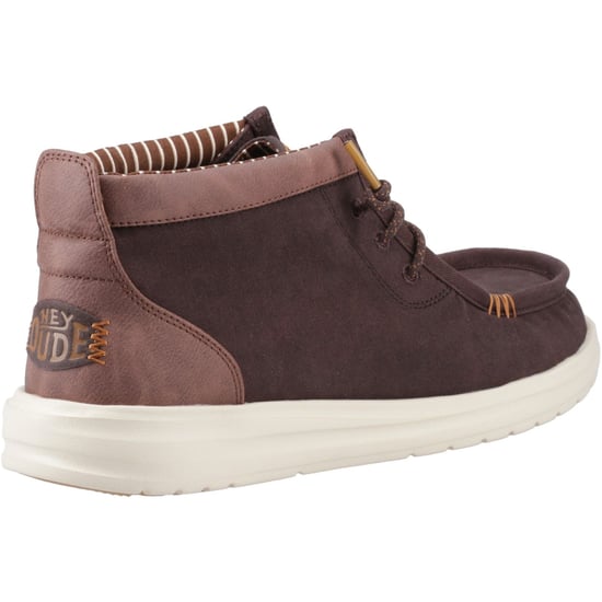 HEYDUDE Wally Mid GripR Bomull Herr Molebruna/downtown Boots Till Anklarna - Image 2