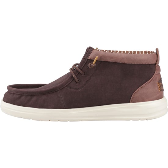 HEYDUDE Wally Mid GripR Bomull Herr Molebruna/downtown Boots Till Anklarna - Image 4