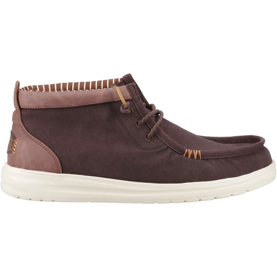 HEYDUDE Wally Mid GripR Bomull Herr Molebruna/downtown Boots Till Anklarna - Image 5