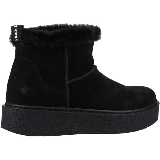 Hush Puppies Becca Dames Zwarte Suède Winter Enkellaarzen - Image 2