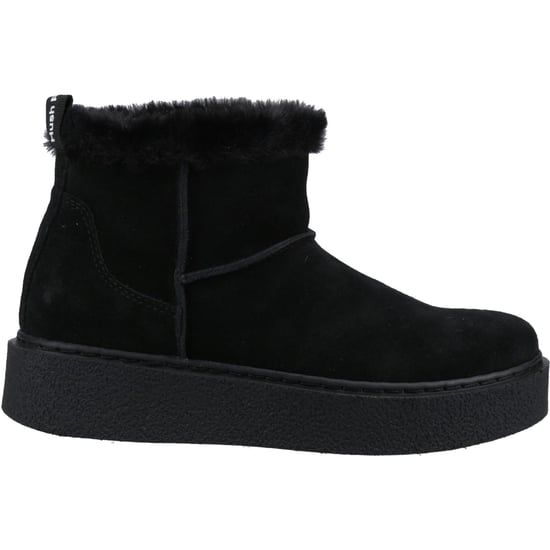 Hush Puppies Becca Dames Zwarte Suède Winter Enkellaarzen - Image 4