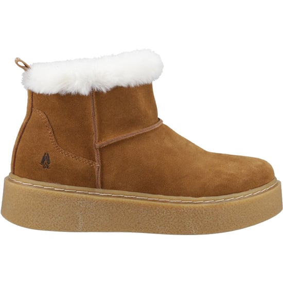 Hush Puppies Becca Dames Suède Tan Winter Enkellaarzen - Image 4