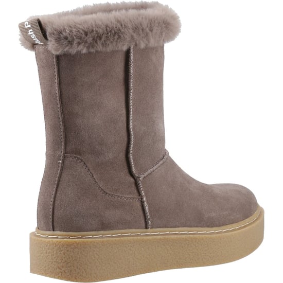 Hush Puppies Becca Mid Mocka Kvinnors Taupe Stövlar - Image 2