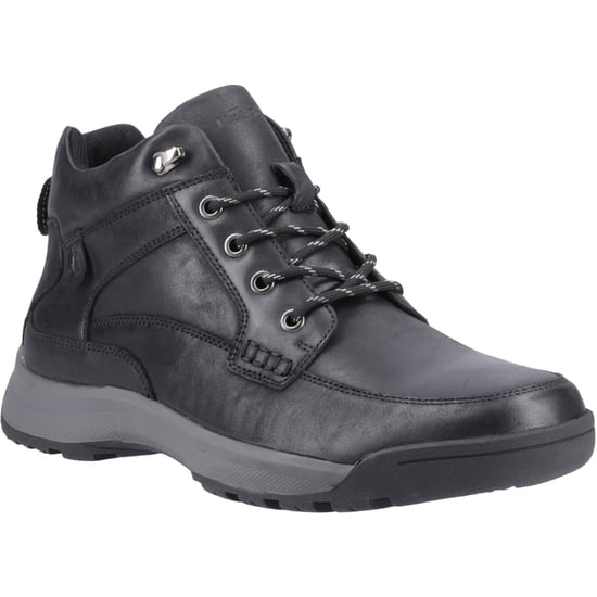 Hush Puppies Vernon Leather Men's Black Ankle Boots - Image 1