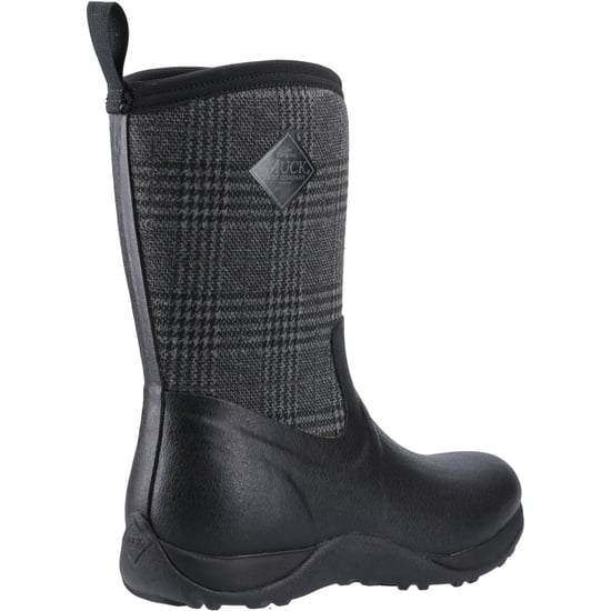 Muck Boots Arctic Weekend Rubber Dames Zwart/Geruit Winter Halflange Laarzen - Image 2