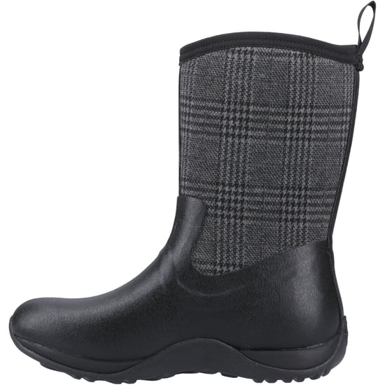 Muck Boots Arctic Weekend Rubber Dames Zwart/Geruit Winter Halflange Laarzen - Image 4