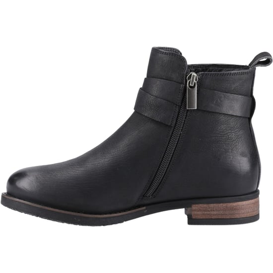 Hush Puppies Elise Leren Dames Zwarte Boots - Image 4