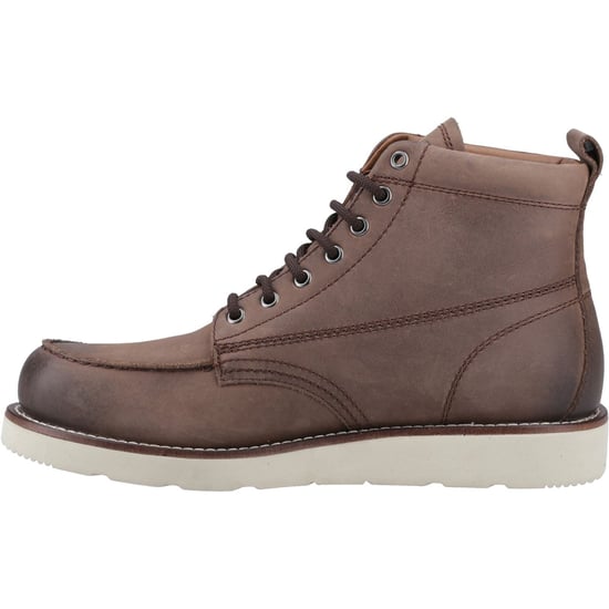 Jack & Jones Toronto Leather Men's Brown Stone Ankle Boots - Image 3