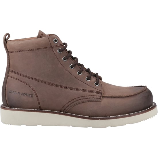 Jack & Jones Toronto Leather Men's Brown Stone Ankle Boots - Image 4