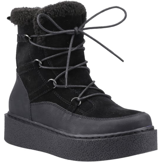 Hush Puppies Bronte Suede Women's Black Winter Mid Calf Boots - Image 1