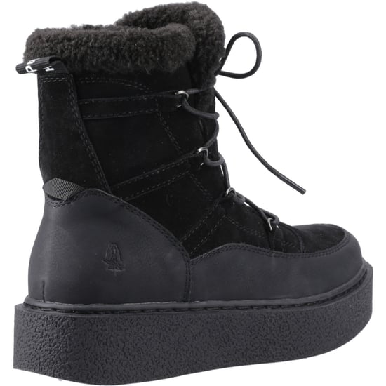 Hush Puppies Bronte Mocka Svart Vinter Stövlar för Kvinna Midja Calf - Image 2