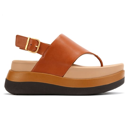 FitFlop F-Mode Leren Dames Bruine Sandalen - Image 5