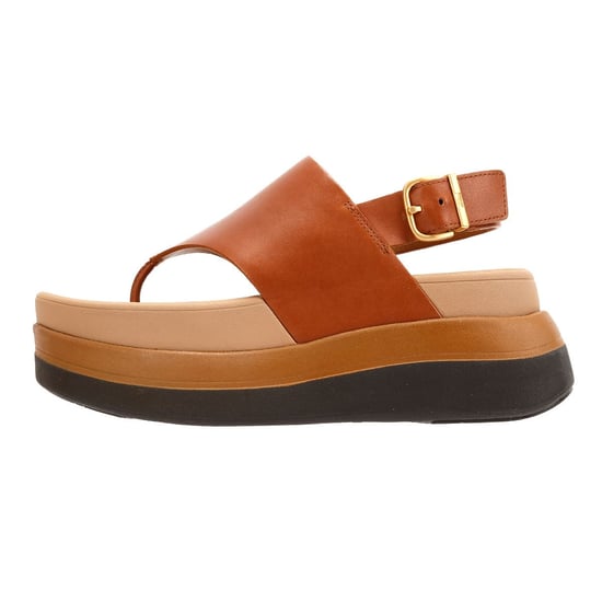 FitFlop F-Mode Leren Dames Bruine Sandalen - Image 6