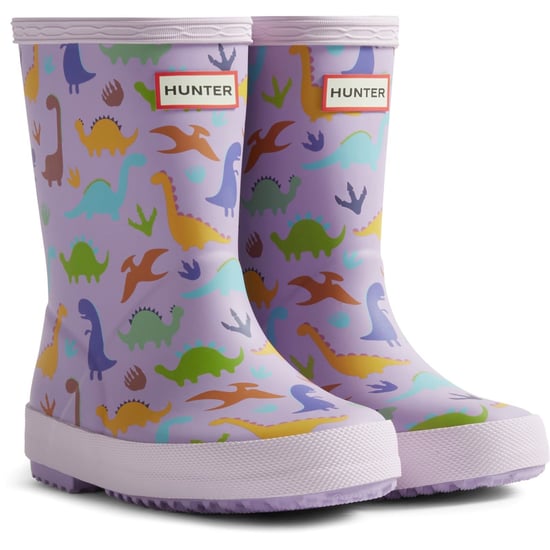Hunter Kids Dinosaur Boot Rubber Purple Dinosaur Wellington Boots - Image 1