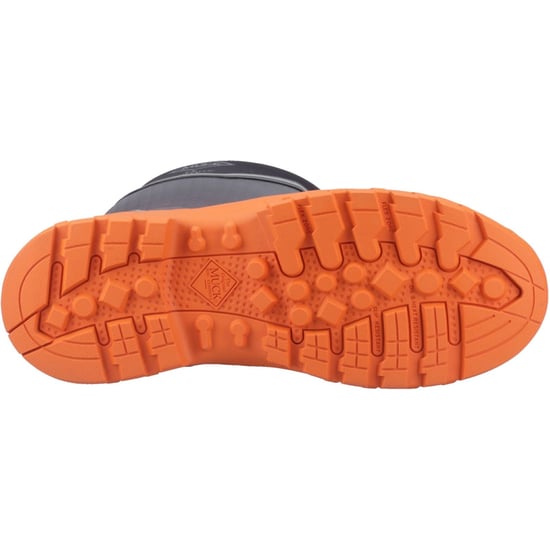 Muck Boots Grit S5 Heren Rubberen Zwarte/oranje Regenlaarzen - Image 3
