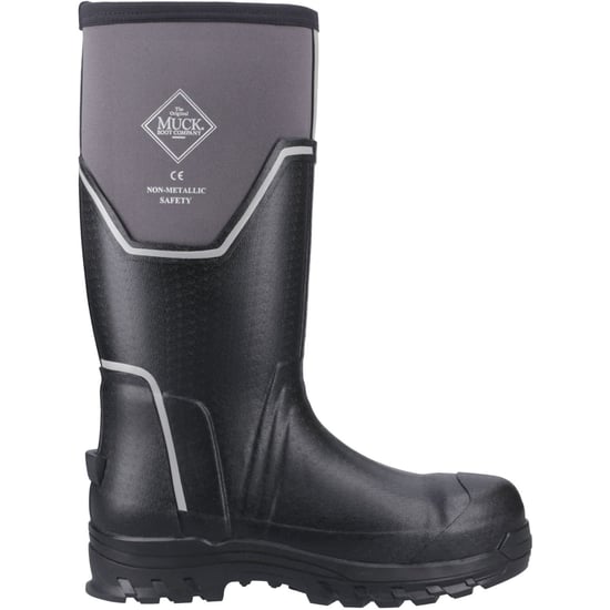 Muck Boots Grit S5 Rubberen Heren Regenlaarzen Zwart/grijs - Image 5