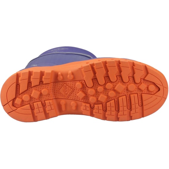 Muck Boots Grit S5 Rubber Women's Blue/Orange Wellington Boots - Image 3