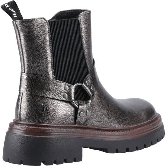 Hush Puppies Raye Läder Dam Pewter Platta Chelsea Stövlar - Image 2