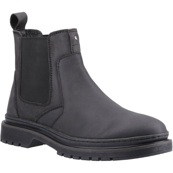 Hush Puppies Jamie Leather Men's Black Boots - Image 1