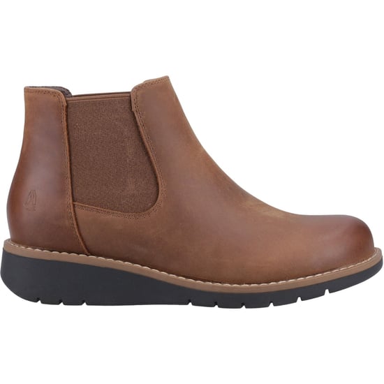 Hush Puppies Leonie Leather Women's Brown Flat Chelsea Boots - Image 5