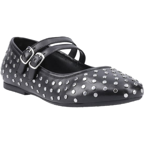 Hush Puppies Nixie Dames Schoenen Van Zwart Leer - Image 1