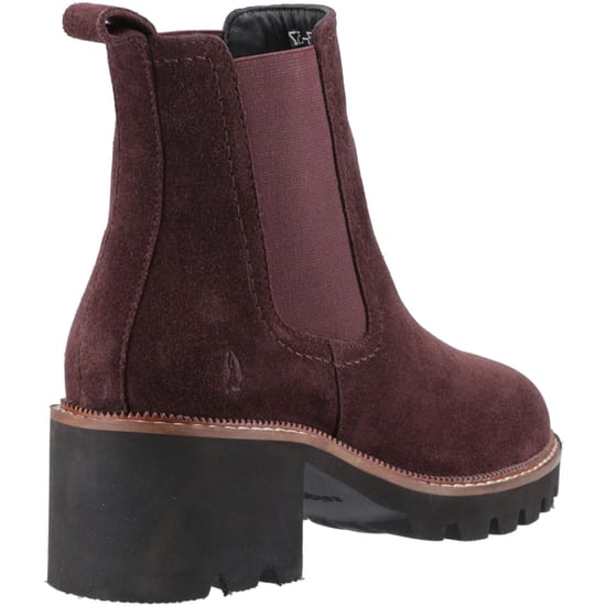 Hush Puppies Gaia Leather Women's Plum Heeled Chelsea Boots - Image 2