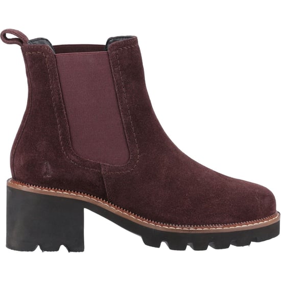 Hush Puppies Gaia Leather Women's Plum Heeled Chelsea Boots - Image 5