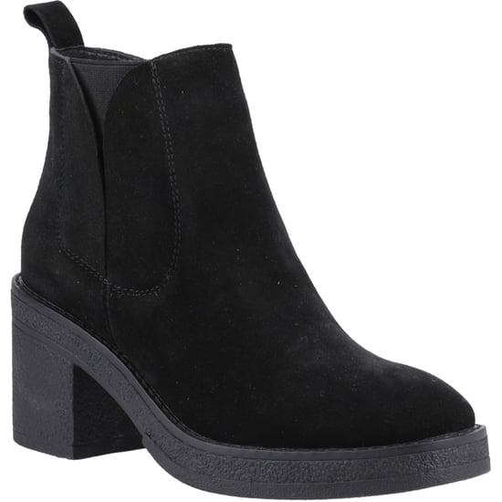 Hush Puppies Felicia Suede Women's Black Heeled Chelsea Boots - Image 1