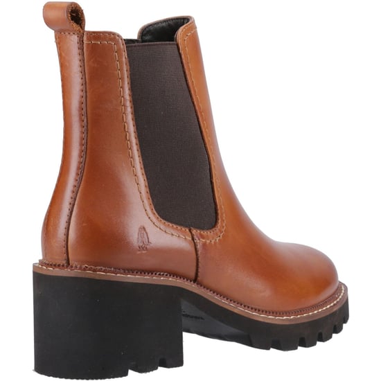 Hush Puppies Gaia Leather Women's Tan Heeled Chelsea Boots - Image 2